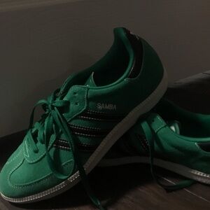 Green adidas samba